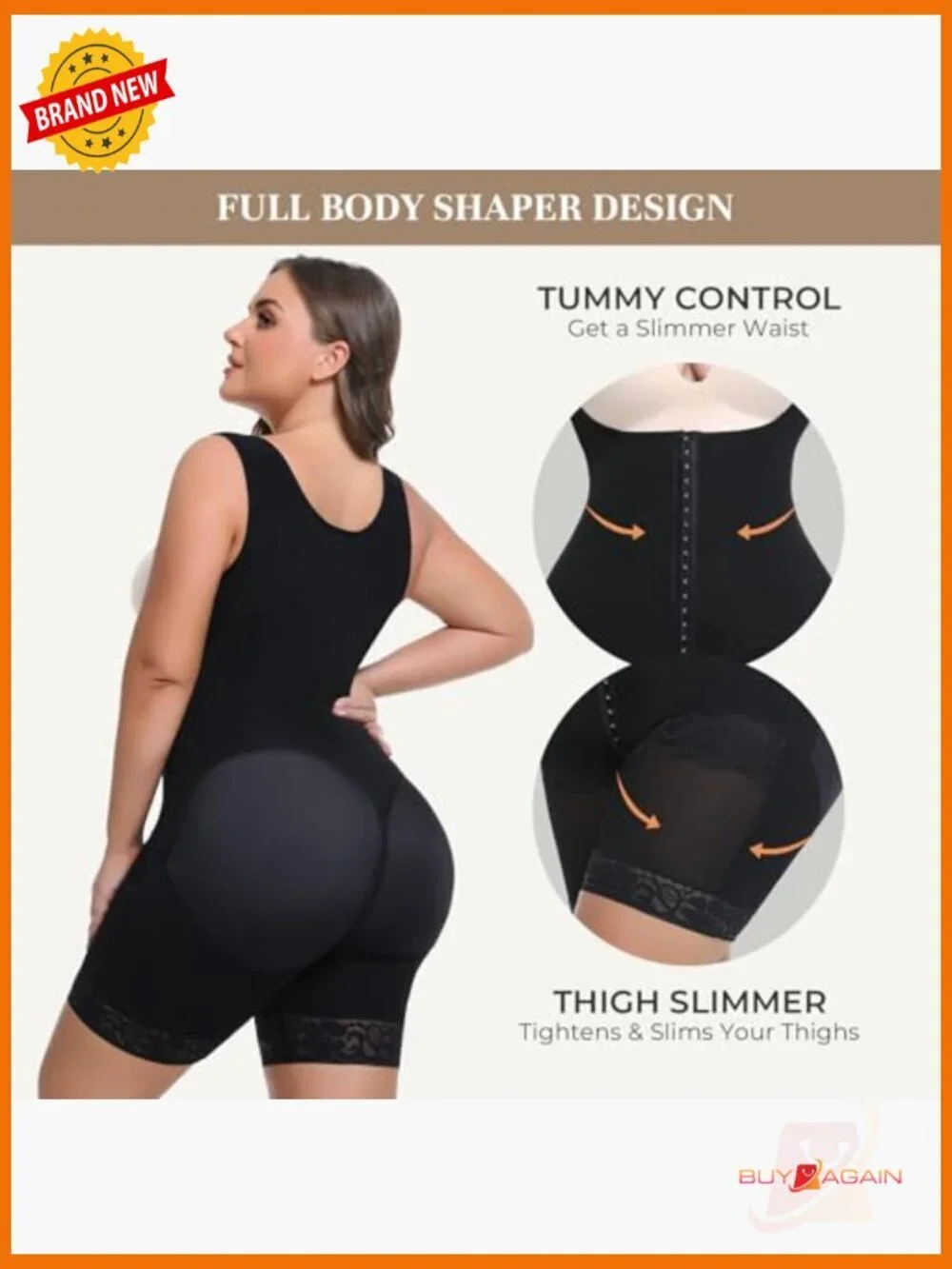 Fajas Colombianas Tummy Control Shapewear Butt Lifter Bodysuit Postpartum SW12
